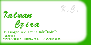 kalman czira business card